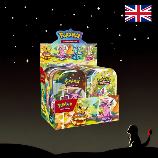 Prismatic Evolutions Min Tin Display EN