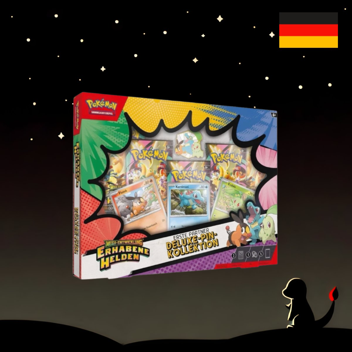Pokémon Erhabene Helden Erste Partner Deluxe-Pin-Kollektion Deutsch