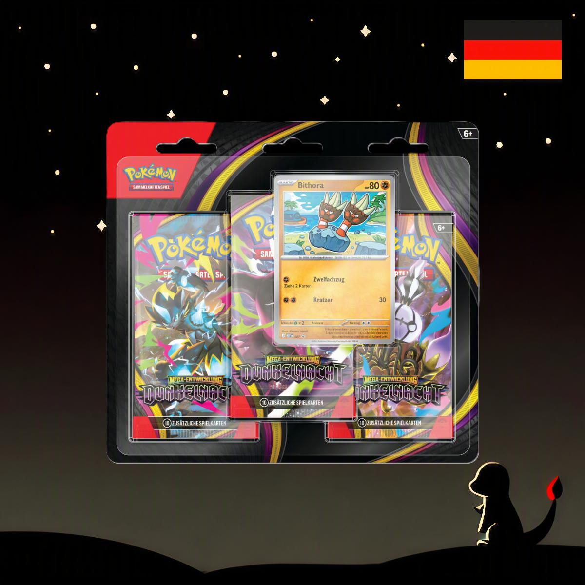 Pokémon Mega-Entwicklung Dunkelnacht 3er-Blister DE