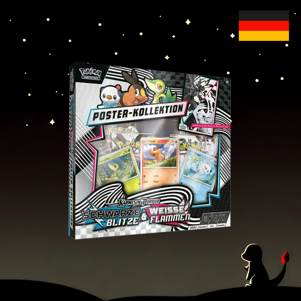 Pokémon Schwarze Blitze Weisse Flammen Poster Kollektion Deutsch