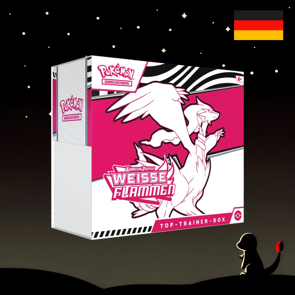 Pokémon Weisse Flammen Top Trainer Box Deutsch